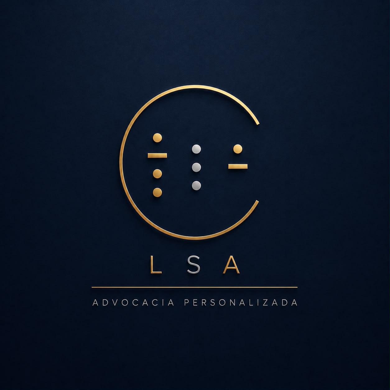 Símbolo e logotipo da LSA Advocacia Personalizada